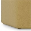 Brock 17 inch Wide Contemporary Footstool in Dijon Yellow Linen Look Fabric