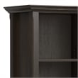 Amherst 24 inch Wide Solid Wood Transitional 5 Shelf Bookcase in Hickory Brown