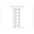 Amherst 24 inch Wide Solid Wood Transitional 5 Shelf Bookcase in Hickory Brown