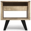 Simpli Home Lowry Solid Wood & Metal End Side Table in Natural/Black