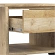 Simpli Home Lowry Solid Wood & Metal End Side Table in Natural/Black