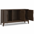 Simpli Home Harper 3-Door Solid Wood Sideboard Buffet/Storage in Walnut Brown