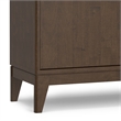 Simpli Home Harper 3-Door Solid Wood Sideboard Buffet/Storage in Walnut Brown