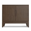 Simpli Home Harper 2-Door Solid Wood Sideboard Buffet/Storage in Walnut Brown