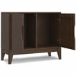 Simpli Home Harper 2-Door Solid Wood Sideboard Buffet/Storage in Walnut Brown
