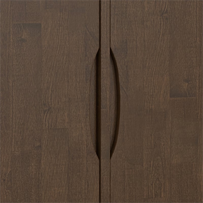 Simpli Home Harper 2-Door Solid Wood Sideboard Buffet/Storage in Walnut Brown