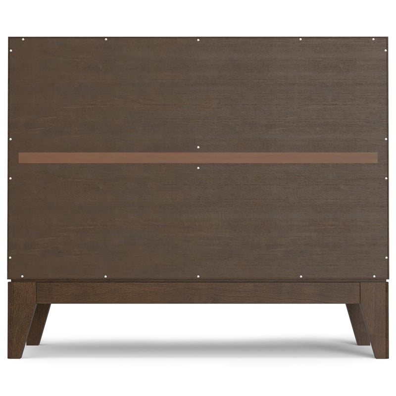 Simpli Home Harper 2-Door Solid Wood Sideboard Buffet/Storage in Walnut Brown