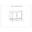 Simpli Home Harper 2-Door Solid Wood Sideboard Buffet/Storage in Walnut Brown