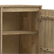 Simpli Home Hunter Solid Wood & Metal Medium Storage Cabinet in Natural