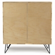 Simpli Home Hunter Solid Wood & Metal Medium Storage Cabinet in Natural