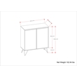 Simpli Home Hunter Solid Wood & Metal Medium Storage Cabinet in Natural