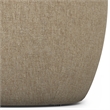 Ramsay 16 inch Wide Contemporary Irregular Footstool in Taupe Linen Look Fabric