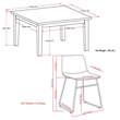 Warner/Eastwood Modern 9Pc Dining Set with 8Dining Chairs in Gray Faux Leather