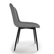 Rosemead/Eastwood 9 Pc Dining Set with 8 Dining Chairs in Gray Linen Fabric