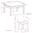 Rosemead/Eastwood 9 Pc Dining Set with 8 Dining Chairs in Gray Linen Fabric