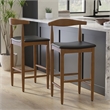 Molly  29 inch Bar Stool in Black Vegan Faux Leather & Fully Assembled