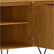 Hunter 60 inch x 18 inch Rectangle Industrial Sideboard Buffet in Oak Veneer