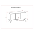 Hunter 60 inch x 18 inch Rectangle Industrial Sideboard Buffet in Oak Veneer