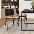 Hayley  Modern Urban Dining Chair (Set of 2) in Cream Vegan Faux Leather