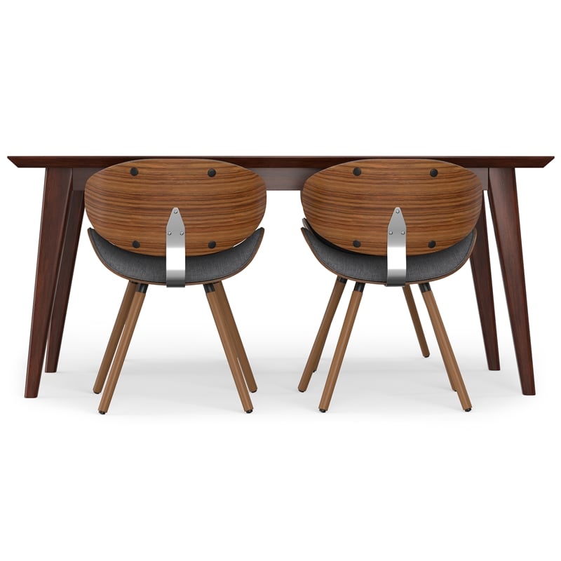 Marana / Draper Modern 5 Pc Dining Set with 4 Chairs in Gray fabric & 66