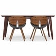 Marana / Draper Modern 5 Pc Dining Set with 4 Chairs in Gray fabric & 66