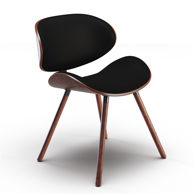 Marana/Draper Modern 7Pc Dining Set with 6Chairs in Black Faux Leather&66