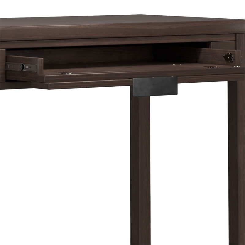 Hollander SOLID WOOD Contemporary 38 inch Wide Small Desk in Warm Walnut Brown