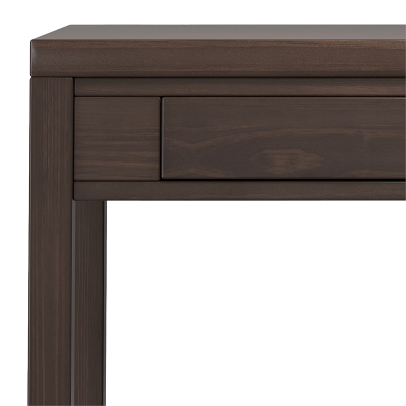 Hollander SOLID WOOD Contemporary 38 inch Wide Small Desk in Warm Walnut Brown