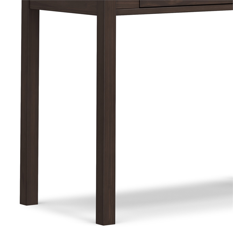 Hollander SOLID WOOD Contemporary 38 inch Wide Small Desk in Warm Walnut Brown