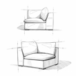 Simpli Home Jasmine Corner Sofa Module in Performance Fabric
