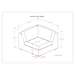 Simpli Home Jasmine Corner Sofa Module in Performance Fabric