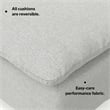 Simpli Home Jasmine Right-Arm Sofa Module in Performance Fabric