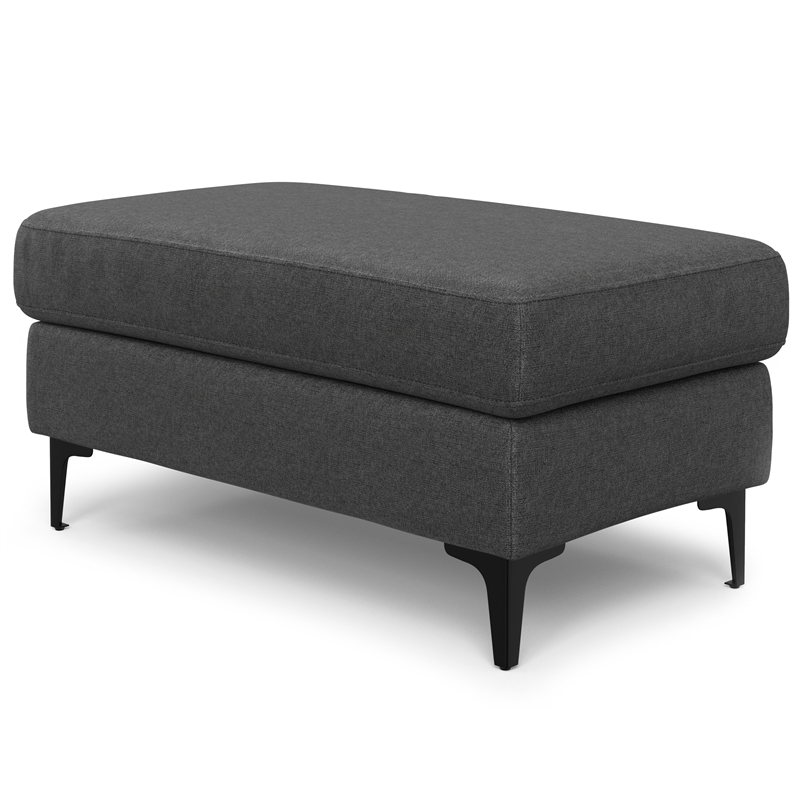 Ava Ottoman in Tightly Woven Performance Fabric