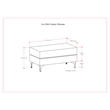Ava Ottoman in Tightly Woven Performance Fabric