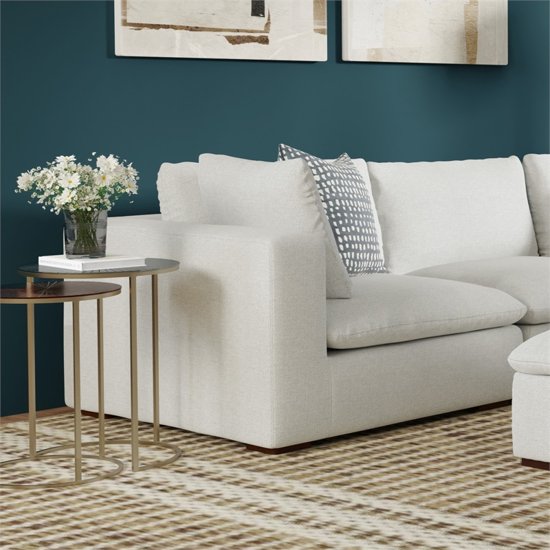 Simpli Home Jasmine Left-Arm Sofa Module in Performance Fabric