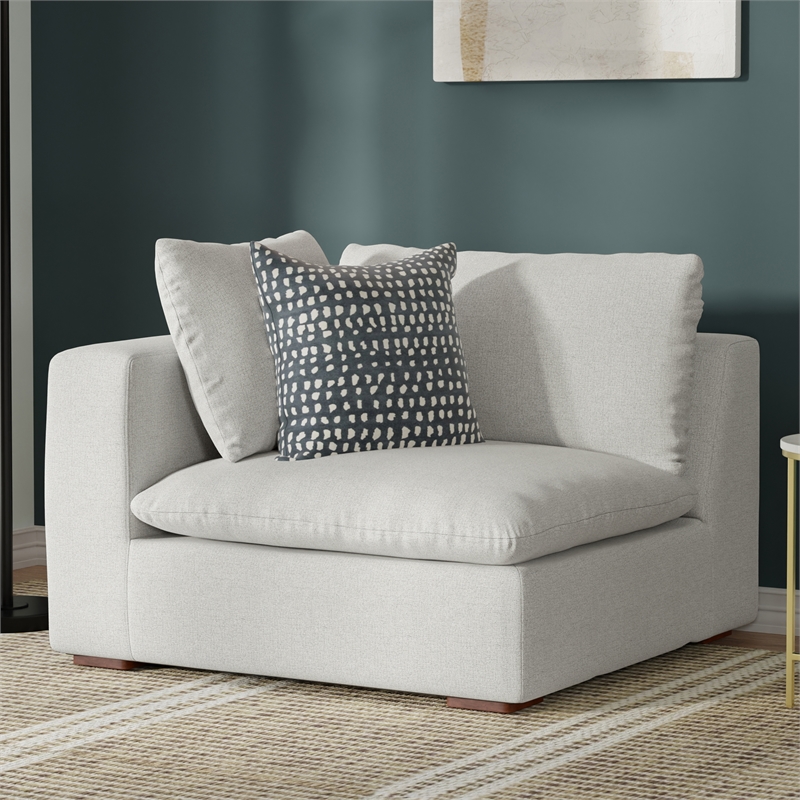 Simpli Home Jasmine Left-Arm Sofa Module in Performance Fabric
