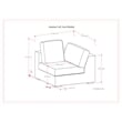 Simpli Home Jasmine Left-Arm Sofa Module in Performance Fabric