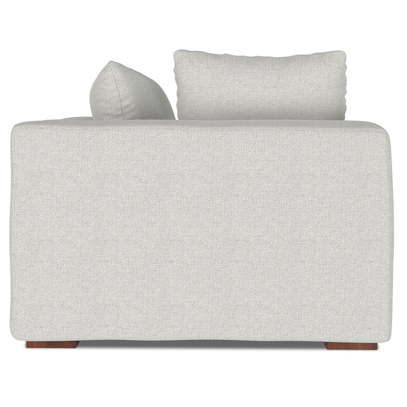 Simpli Home Jasmine Ottoman in Cloud Gray Performance Fabric & Assembled