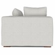 Simpli Home Jasmine Ottoman in Cloud Gray Performance Fabric & Assembled