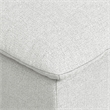 Simpli Home Jasmine Ottoman in Cloud Gray Performance Fabric & Assembled