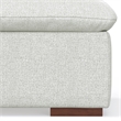 Simpli Home Jasmine Ottoman in Cloud Gray Performance Fabric & Assembled