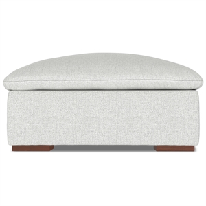 Simpli Home Jasmine Ottoman in Cloud Gray Performance Fabric & Assembled