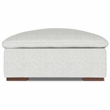 Simpli Home Jasmine Ottoman in Cloud Gray Performance Fabric & Assembled