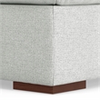 Simpli Home Jasmine Ottoman in Cloud Gray Performance Fabric & Assembled