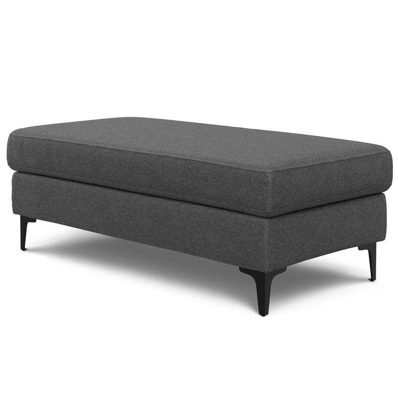 Ava Large Rectangular Ottoman in Tightly Woven Performance Fabric