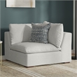 Simpli Home Ava Corner Sectional in Tightly Woven off white Performance Fabric
