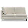 Simpli Home Ava Corner Sectional in Tightly Woven off white Performance Fabric