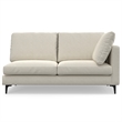 Simpli Home Ava Corner Sectional in Tightly Woven off white Performance Fabric