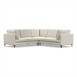 Simpli Home Ava Corner Sectional in Tightly Woven off white Performance Fabric
