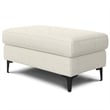 Ava Ottoman in Tightly Woven Performance off white Fabric